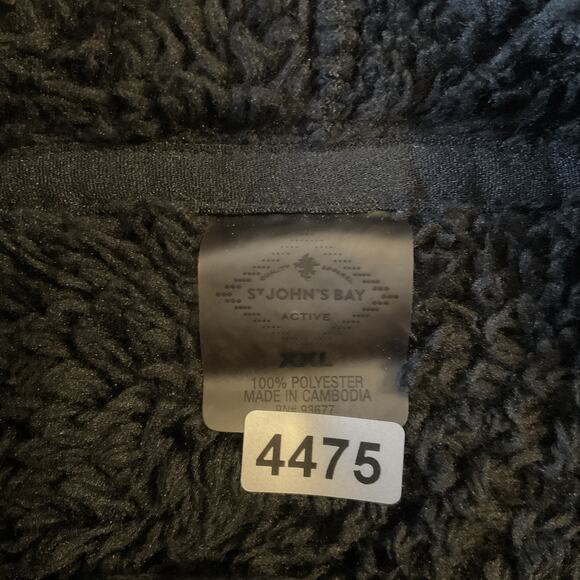 St. John's Bay Men Sweatshirt XXL Black Fleece Active Activewear Long Sleeve - Picture 2 of 9